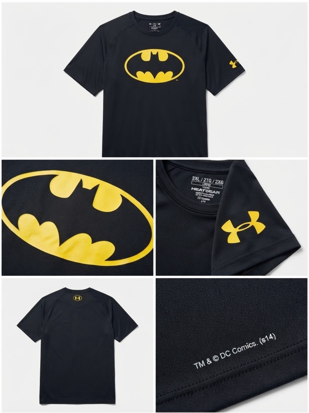 Under Armour Alter Ego Batman HeatGear Loose Fit Short Sleeve T-Shirt Men's 2XL